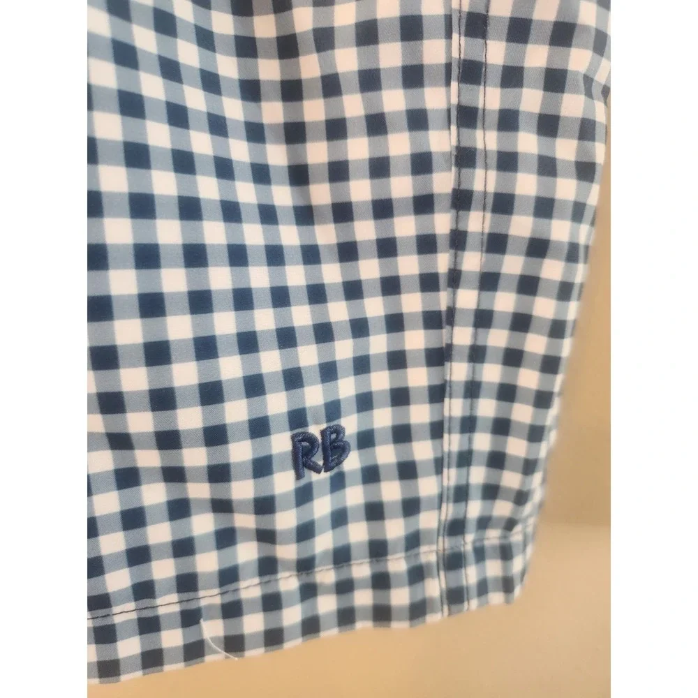 NWT Mens‎ Rugged Butts Blue Gingham Check Swim Trunks Size XL Preppy Summer